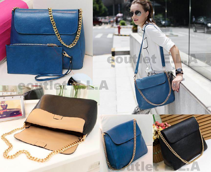 32cm LARGE CHAIN SHOULDER BAG+FREE PURSE